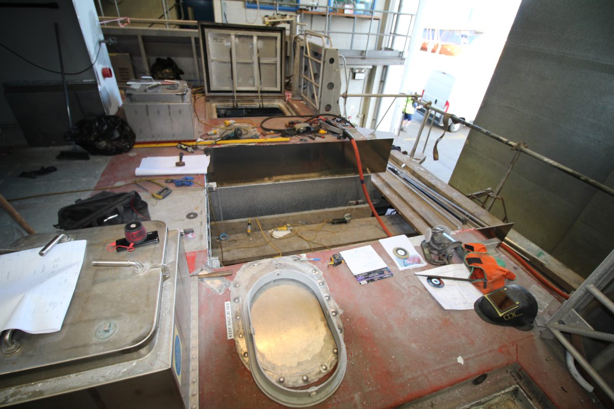 open hatch and deck